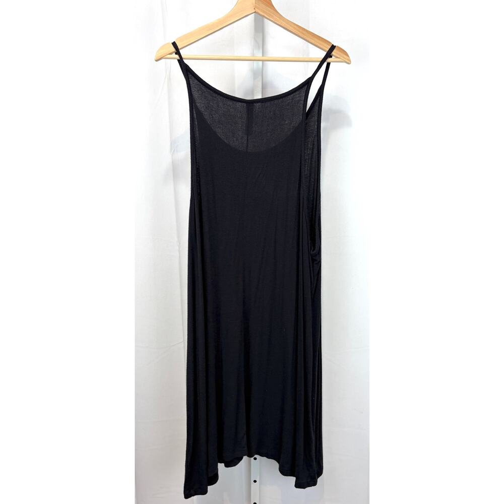 ATHLETA Well Rested Rib Sleep Dress Soft Stretch Modal Black Size 3X Plus - Picture 2 of 8